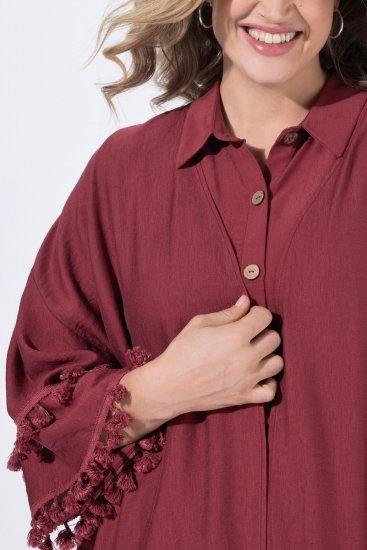 Ulla Popken 849860 Kimono Roströd - Koftor - Koftor för dig i större storlek