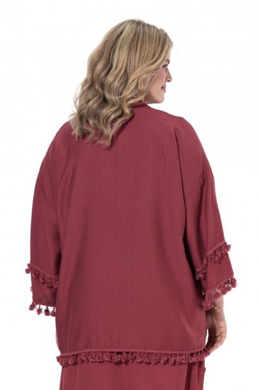 Ulla Popken 849860 Kimono Roströd - Koftor - Koftor för dig i större storlek