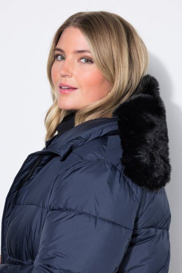 Ulla Popken 850041 Vadderad kappa Mörkblå - Kappor - Kappor i stora storlekar