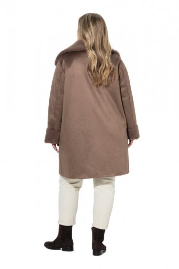 Ulla Popken 850251 Teddykappa Ljusbrun - Kappor - Kappor i stora storlekar