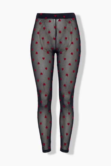 Ulla Popken 850264 Mönstrade strumpleggings Svart - Strumpbyxor & strumpor - 
