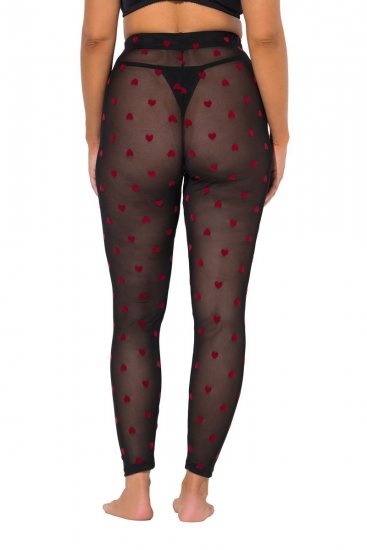 Ulla Popken 850264 Mönstrade strumpleggings Svart - Strumpbyxor & strumpor - 