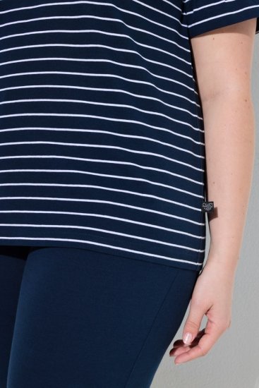 Ulla Popken 850403 Blommig pyjamas Mörkblå - Pyjamas/Loungewear - 
