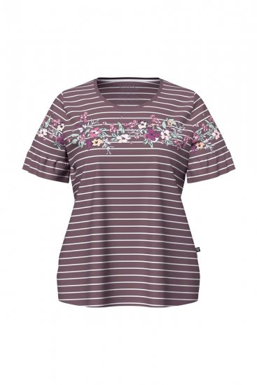 Ulla Popken 850403 Blommig pyjamas Brun - Pyjamas/Loungewear - 