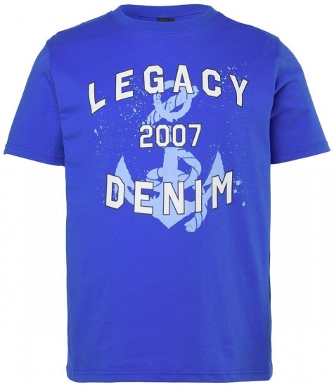Men+ 440 T-shirt Legacy Denim Azurblå - T-shirts - Stora T-shirts - 2XL-14XL
