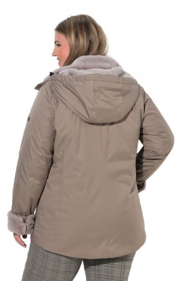 Ulla Popken 850509 Jacka i fuskpäls Taupe - Jackor - Damjackor i stora storlekar