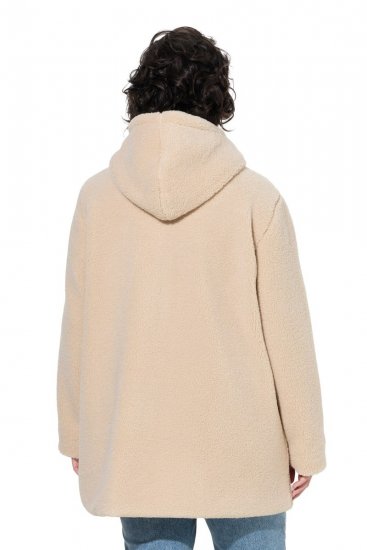 Ulla Popken 850589 Teddyjacka Benvit - Jackor - Damjackor i stora storlekar