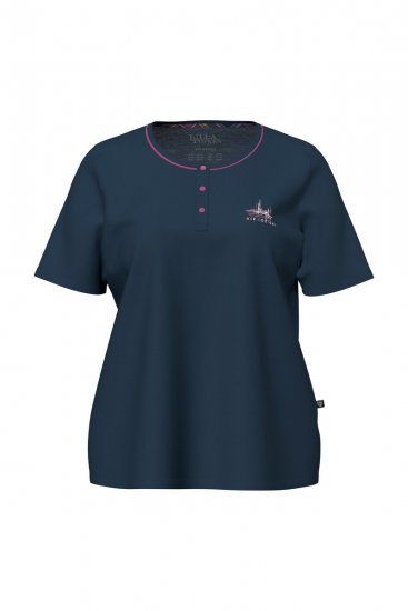 Ulla Popken 850864 Rutigt 3-delat pyjamasset Violett - Pyjamas/Loungewear - 