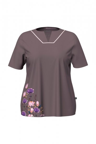 Ulla Popken 850903 Blommig pyjamas 2-pack Brun - Pyjamas/Loungewear - 
