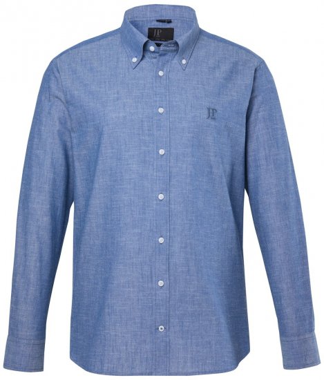 JP1880 850931 Långärmad chambrayskjorta Denimblå TALL - TALL skjortor - TALL-skjortor med extra längd