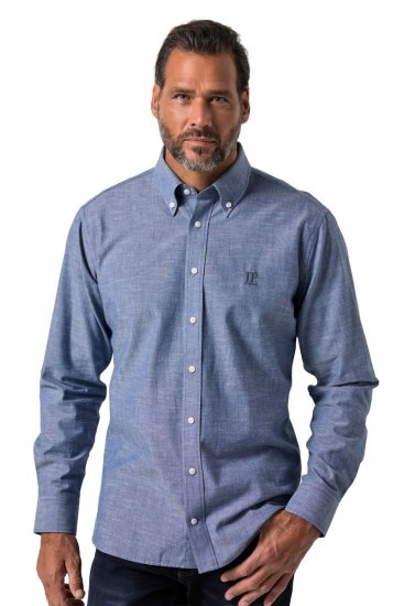 JP1880 850931 Långärmad chambrayskjorta Denimblå TALL - TALL skjortor - TALL-skjortor med extra längd