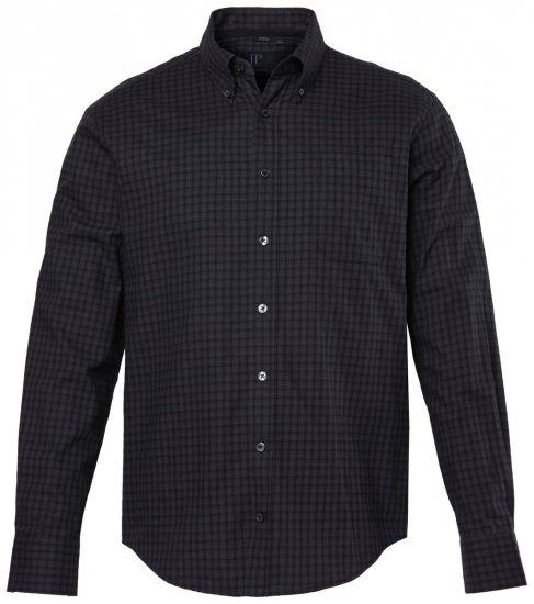 JP1880 850950 Långärmad rutig flanellskjorta Svart TALL - TALL skjortor - TALL-skjortor med extra längd