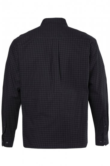 JP1880 850950 Långärmad rutig flanellskjorta Svart TALL - TALL skjortor - TALL-skjortor med extra längd
