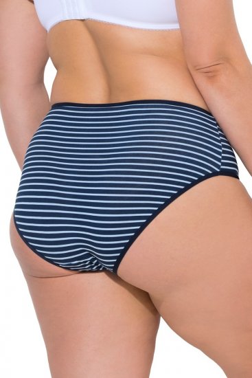 Ulla Popken 850966 Randiga trosor 5-pack Mörkblå - Trosor - 