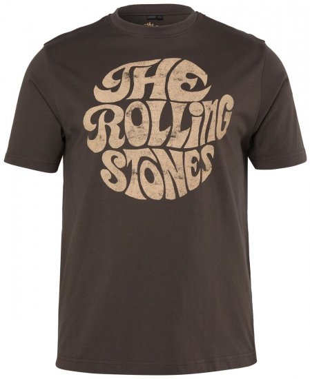 JP1880 851001 Rolling Stones Retro Logo T-shirt Hasselnöt TALL - TALL T-shirts - T-Shirts för Långa Män