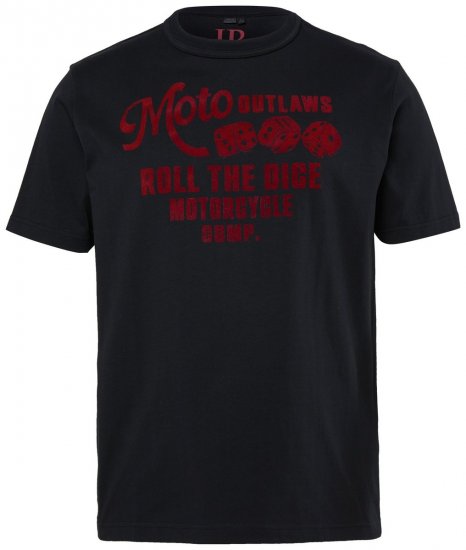 JP1880 851002 T-shirt med tryck på bröstet Svart TALL - TALL T-shirts - T-Shirts för Långa Män