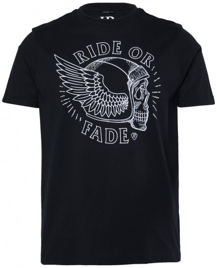 JP1880 851008 T-shirt med tryck på bröstet Svart TALL - TALL T-shirts - T-Shirts för Långa Män