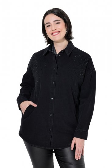 Ulla Popken 851036 Jeansjacka Antracit - Jackor - Damjackor i stora storlekar