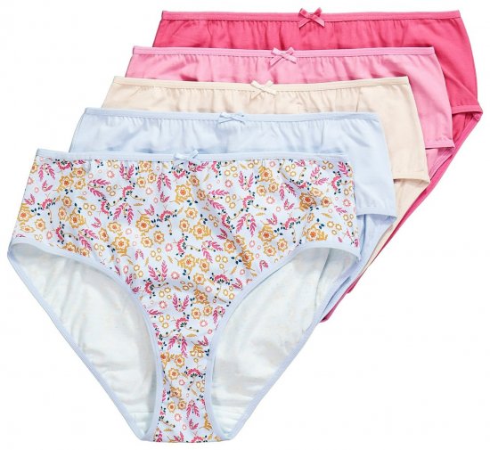 Ulla Popken 851140 Blommiga trosor 5-pack Rosa - Trosor - 