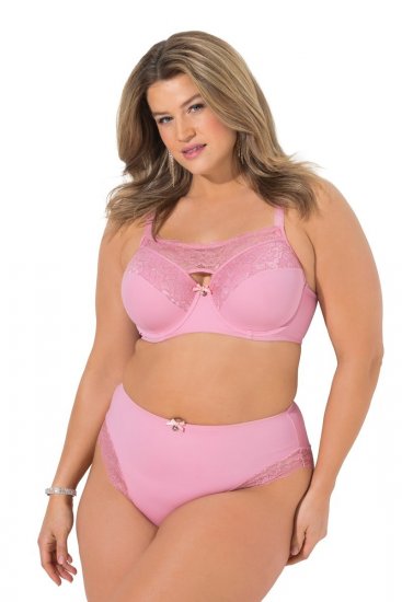 Ulla Popken 851165 Boxertrosor med spets Rosa - Trosor - 