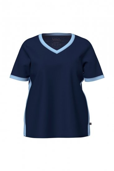 Ulla Popken 851245 Randig pyjamas Mörkblå - Pyjamas/Loungewear - 