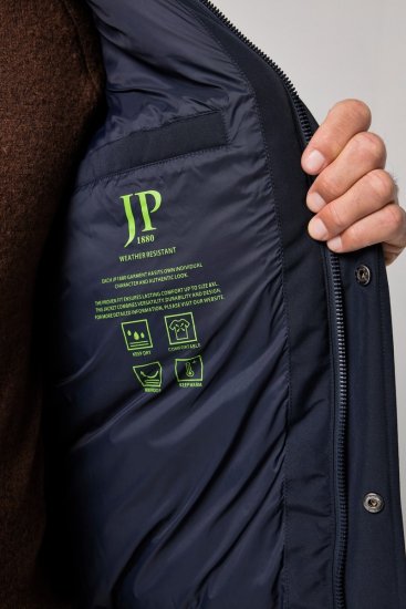 JP1880 851320 Jacka med huva och varmt foder Mörkblå - Jackor - Stora jackor - 2XL-12XL