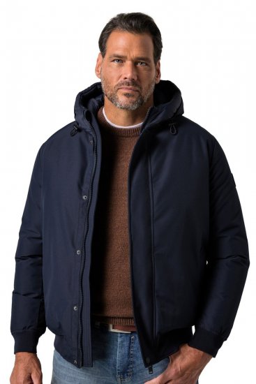 JP1880 851320 Jacka med huva och varmt foder Mörkblå - Jackor - Stora jackor - 2XL-12XL