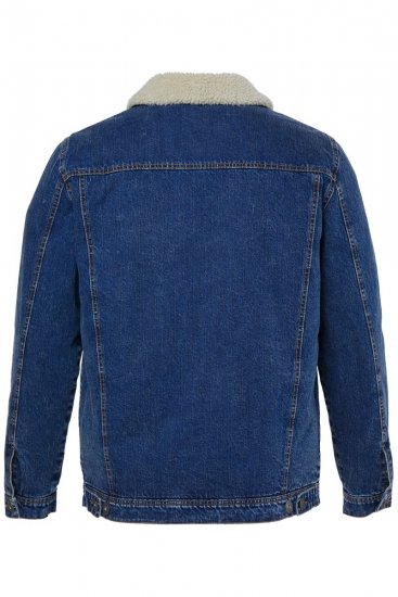 JP1880 851363 Jeansjacka med teddyfoder Denimblå TALL - TALL jackor - TALL jackor med extra ärmlängd