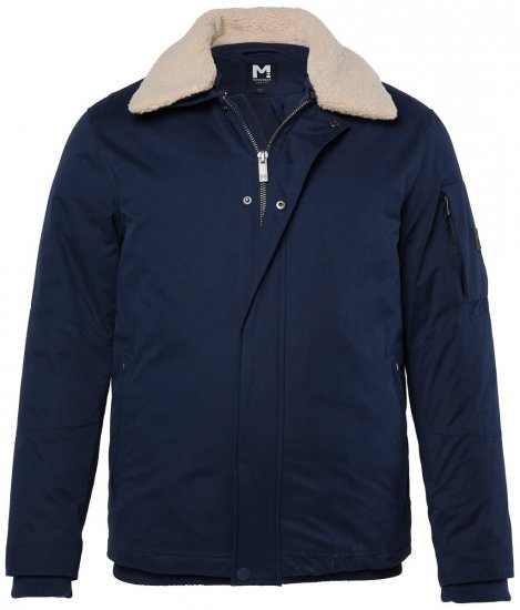 Men+ 369 Jacka bellyfit med teddykrage Mörkblå - Jackor - Stora jackor - 2XL-12XL