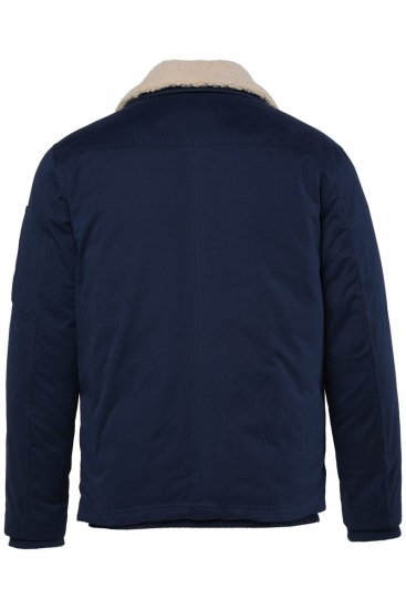 Men+ 369 Jacka bellyfit med teddykrage Mörkblå - Jackor - Stora jackor - 2XL-12XL