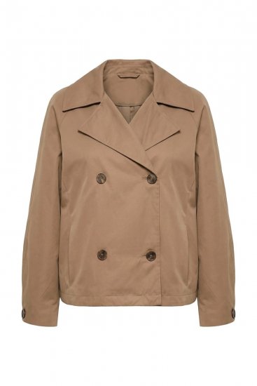 Ulla Popken 851435 Trenchcoat Brun - Kappor - Kappor i stora storlekar