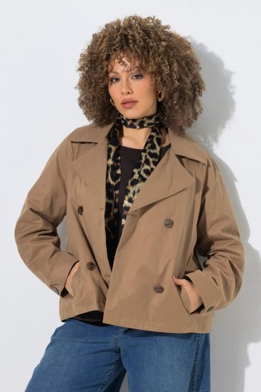 Ulla Popken 851435 Trenchcoat Brun - Kappor - Kappor i stora storlekar