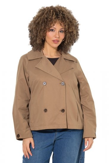 Ulla Popken 851435 Trenchcoat Brun - Kappor - Kappor i stora storlekar