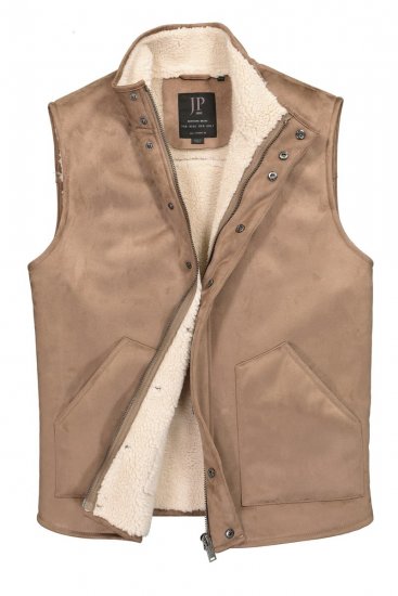 JP1880 851516 Mockaväst med teddyfoder Beige - Jackor - Stora jackor - 2XL-12XL