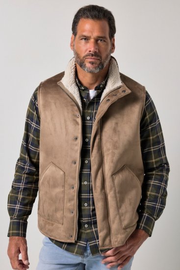 JP1880 851516 Mockaväst med teddyfoder Beige - Jackor - Stora jackor - 2XL-12XL