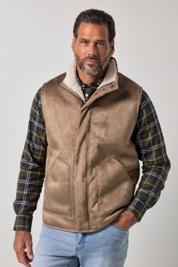 JP1880 851516 Mockaväst med teddyfoder Beige - Jackor - Stora jackor - 2XL-12XL