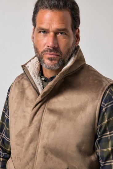 JP1880 851516 Mockaväst med teddyfoder Beige - Jackor - Stora jackor - 2XL-12XL
