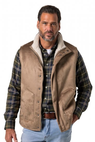 JP1880 851516 Mockaväst med teddyfoder Beige - Jackor - Stora jackor - 2XL-12XL