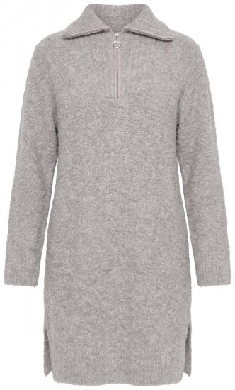 Ulla Popken 851563 Långärmad stickad klänning Beige - Klänningar - Klänningar för alla storlekar
