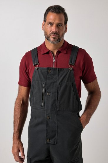 JP1880 851722 Hängselbyxor med blixtlås Antracit - Jeans & byxor - Stora Jeans och Stora Byxor