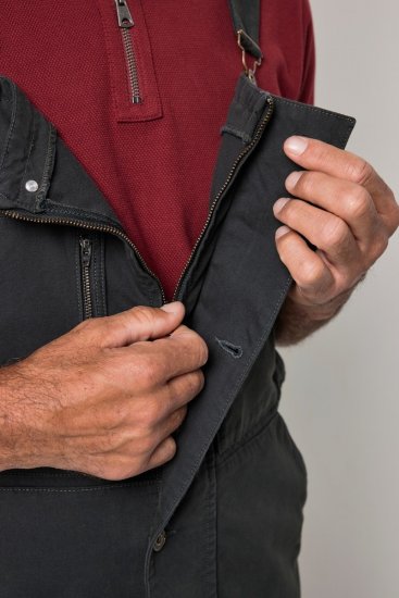 JP1880 851722 Hängselbyxor med blixtlås Antracit - Jeans & byxor - Stora Jeans och Stora Byxor