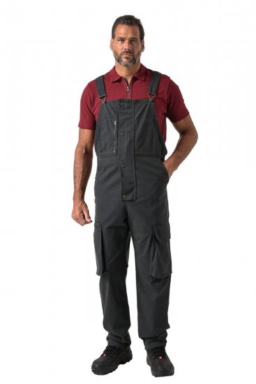JP1880 851722 Hängselbyxor med blixtlås Antracit - Jeans & byxor - Stora Jeans och Stora Byxor