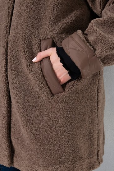 Ulla Popken 851809 Teddyjacka Ljusbrun - Jackor - Damjackor i stora storlekar