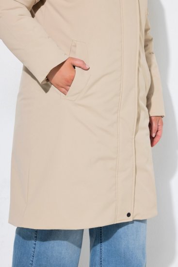 Ulla Popken 851811 Vadderad kappa Beige - Kappor - Kappor i stora storlekar