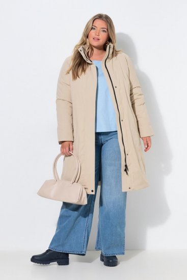 Ulla Popken 851811 Vadderad kappa Beige - Kappor - Kappor i stora storlekar