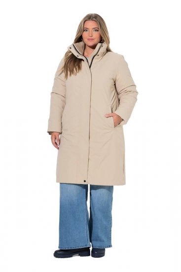 Ulla Popken 851811 Vadderad kappa Beige - Kappor - Kappor i stora storlekar