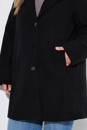 Ulla Popken 851829 Ullkappa Svart - Kappor - Kappor i stora storlekar
