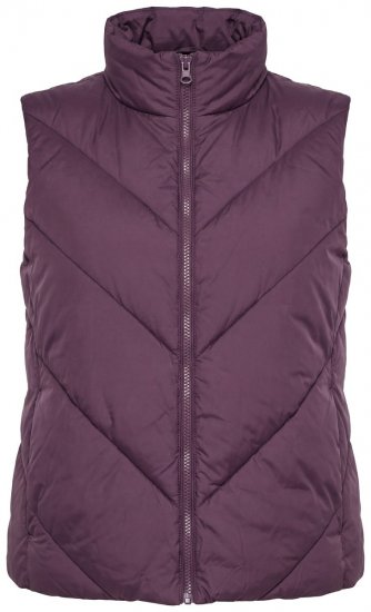 Ulla Popken 851833 Quiltad väst med ståkrage Brun - Västar - 