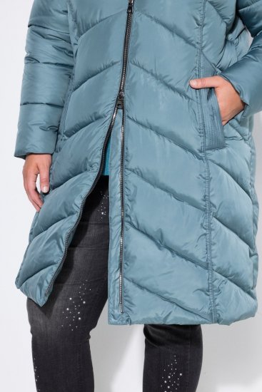 Ulla Popken 851842 Vadderad kappa Khaki - Kappor - Kappor i stora storlekar