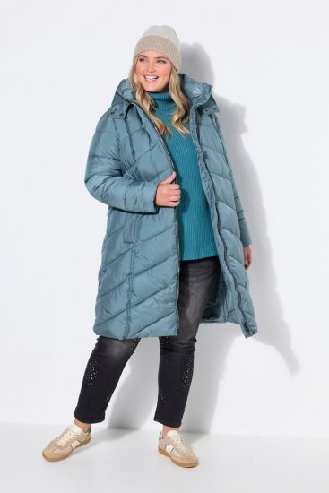 Ulla Popken 851842 Vadderad kappa Khaki - Kappor - Kappor i stora storlekar